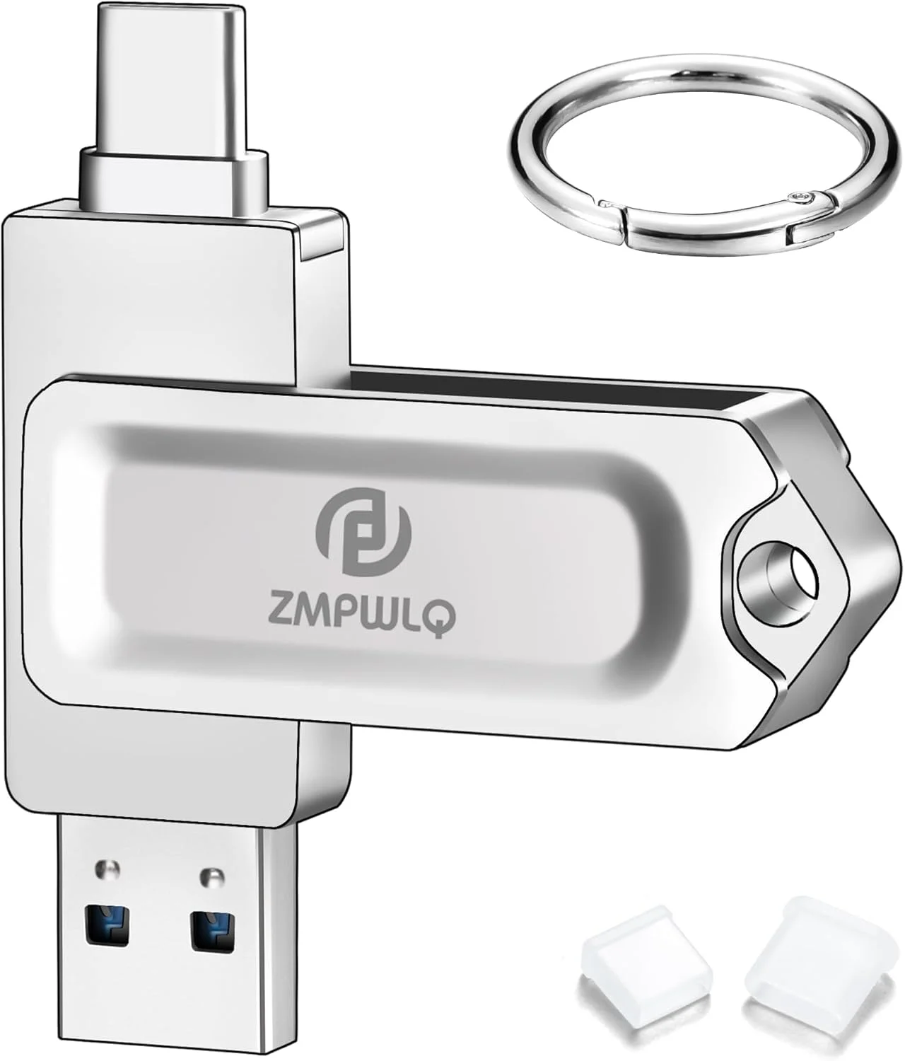 فلش مموری USB برای آیفون ۱۵ و آیفون ۱۶، فلش درایو ۵۱۲ گیگابایتی، استیک حافظه آیپد، استیک عکس USB 3.0 و Type C، فلش درایو USB دوگانه، استیک عکس برای سری آیفون ۱۵ / آیپد / اندروید / PC / مک