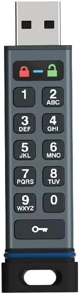 فلش مموری USB 3.0 رمزگذاری شده SecureData SecureUSB Duo با ظرفیت 32 گیگابایت، باز کردن قفل از طریق صفحه کلید یا برنامه تلفن، سازگار با TAA، CJIS، HIPAA، CMMC، GDPR، سازگار با Mac و Win، آنتی ویروس رایگان فلش مموری USB 3.0 رمزگذاری شده SecureData SecureUSB Duo با ظرفیت 32 گیگابایت، باز کردن قفل از طریق صفحه کلید یا برنامه تلفن، سازگار با TAA، CJIS، HIPAA، CMMC، GDPR، سازگار با Mac و Win، آنتی ویروس رایگان