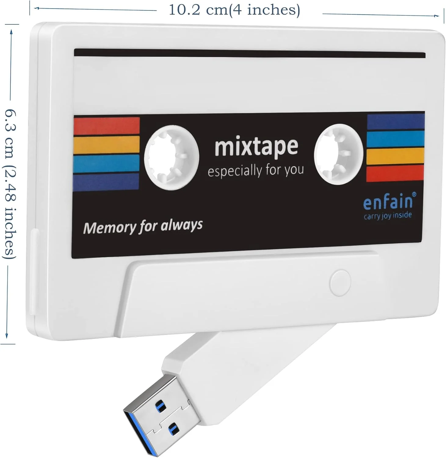 فلش مموری USB 3.0 طرح کاست قدیمی 32 گیگابایت – طرح نوار کاست دهه 1980، هدیه برای تولد، سالگرد و تعطیلات – سرعت بالا 90 مگابایت بر ثانیه، سازگار با PC/Mac/Linux – شامل جعبه نوار