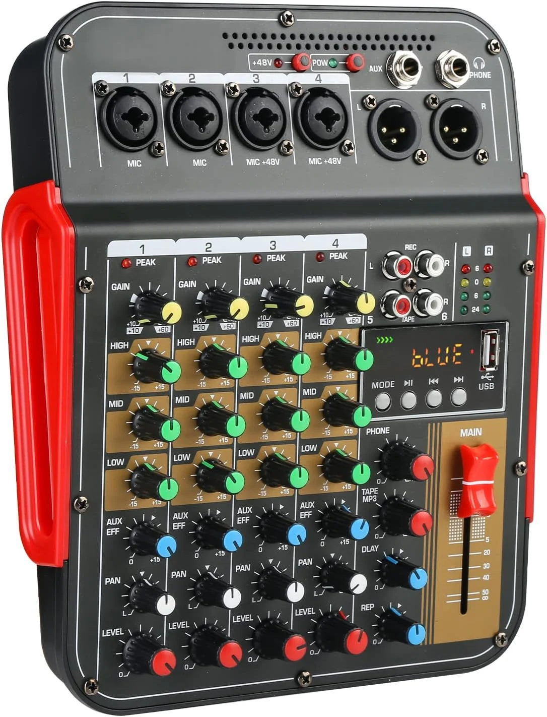میکسر DJ استریو 6 کانال با افکت تاخیر ریورب FX