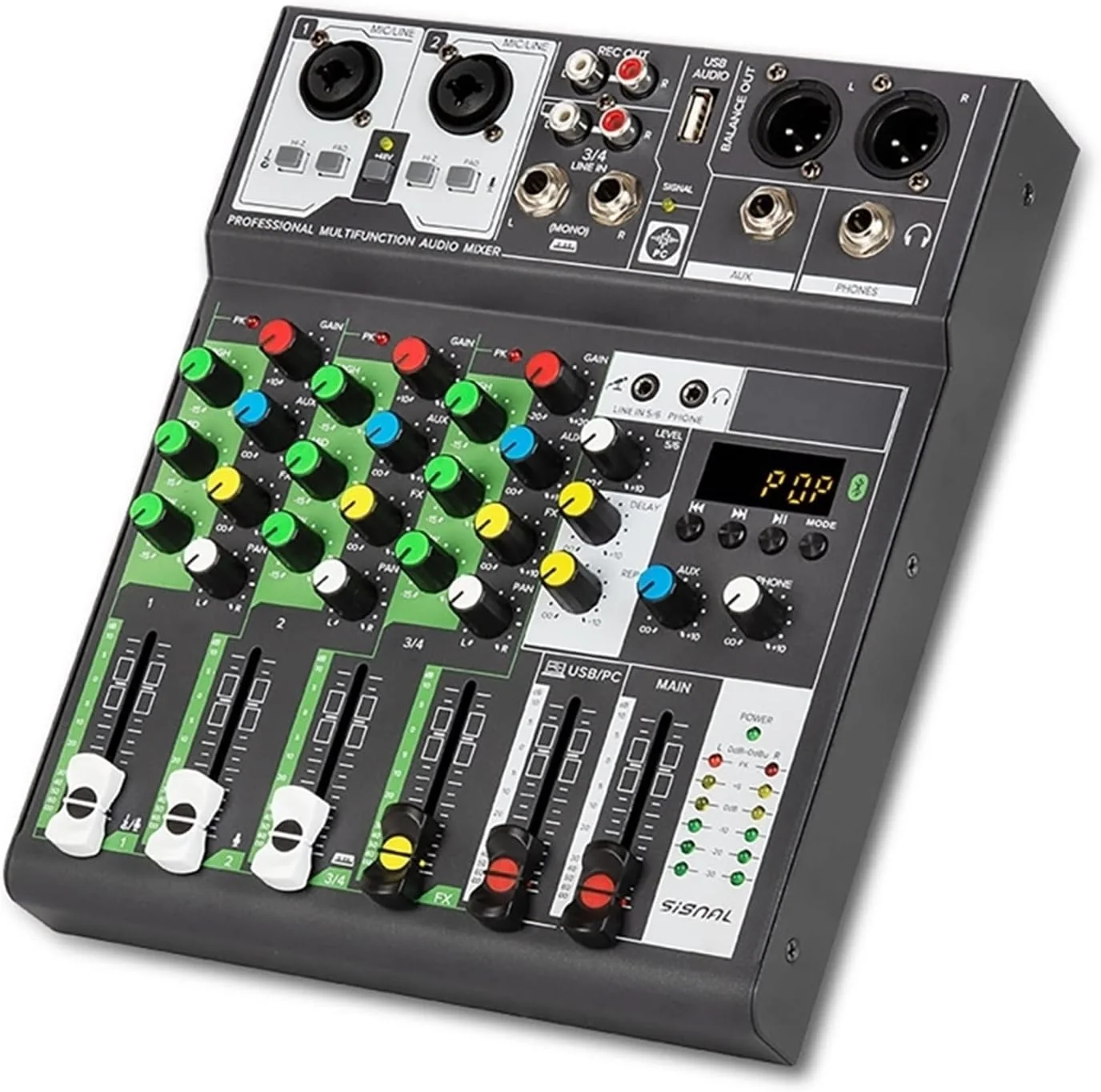 میکسر صدا، میکسر سازگار با بلوتوث، میکسر حرفه ای با حساسیت خوب، ضبط USB، میکسر مینی DJ