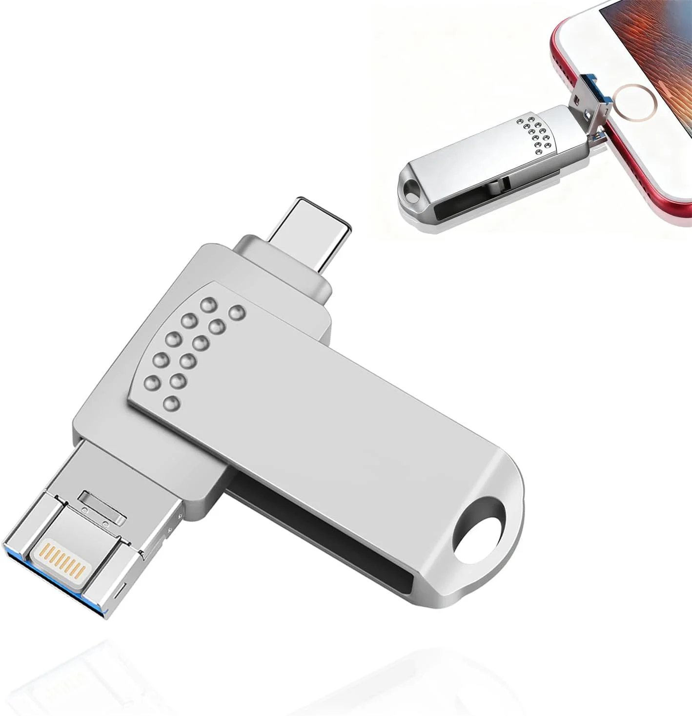 فلش مموری USB، درایو انگشتی حافظه USB با Type C برای تلفن های هوشمند/MacBook/PC/تبلت ها برای عکس ها/فیلم ها/اسناد (خاکستری نقره ای) فلش مموری USB، درایو انگشتی حافظه USB با Type C برای تلفن های هوشمند/MacBook/PC/تبلت ها برای عکس ها/فیلم ها/اسناد (خاکستری نقره ای)