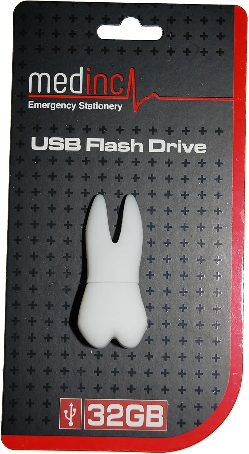 فلش مموری USB طرح دندان 32 گیگابایت، مناسب دندانپزشک، دانشجویان دندانپزشکی یا پرستار دندان فلش مموری USB طرح دندان 32 گیگابایت، مناسب دندانپزشک، دانشجویان دندانپزشکی یا پرستار دندان