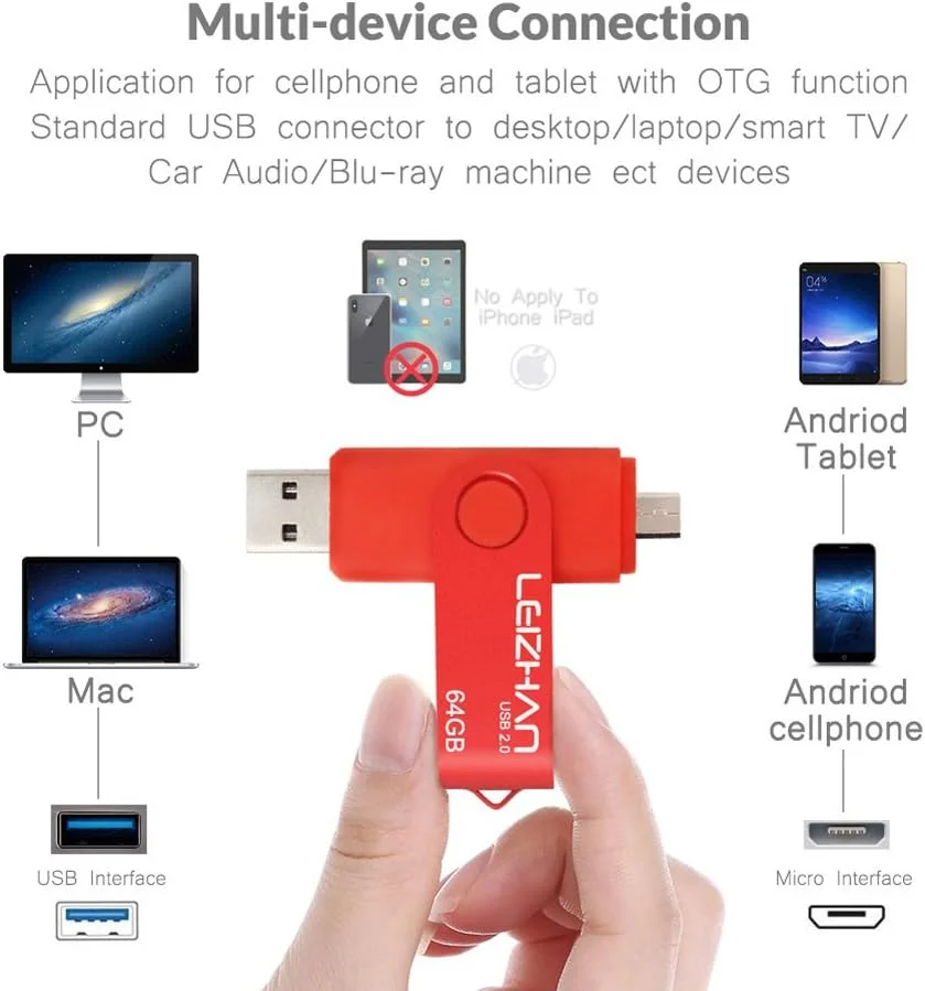 فلش مموری OTG USB لیژان با ظرفیت 32 گیگابایت، 64 گیگابایت و 128 گیگابایت، فلش درایو فلزی برای گوشی های هوشمند اندروید، فلش مموری میکرو USB 2.0 برای سامسونگ و هواوی، 128 گیگابایت caijiao021 فلش مموری OTG USB لیژان با ظرفیت 32 گیگابایت، 64 گیگابایت و 128 گیگابایت، فلش درایو فلزی برای گوشی های هوشمند اندروید، فلش مموری میکرو USB 2.0 برای سامسونگ و هواوی، 128 گیگابایت caijiao021