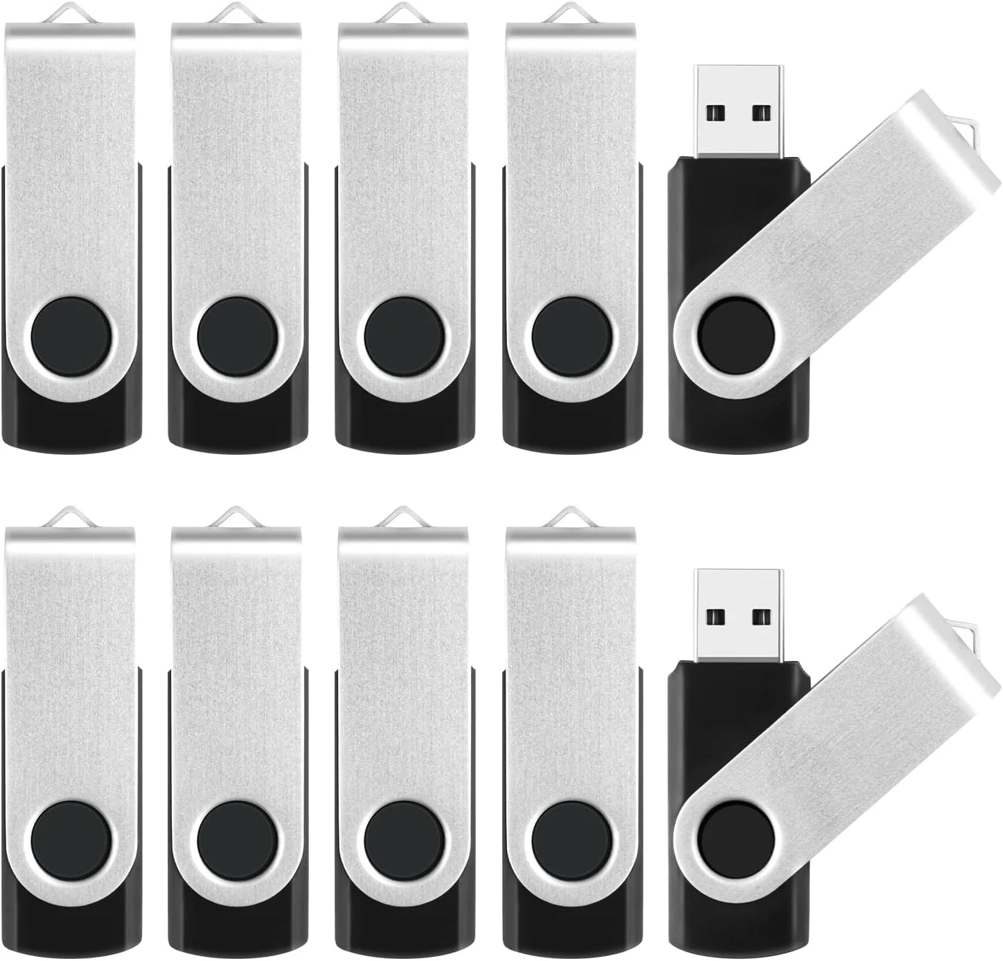 بسته 10 عددی فلش مموری USB 2 گیگابایتی، فلش درایو چرخشی USB 2.0 با جاکلیدی و نشانگر LED، درایو قلمی ذخیره سازی داده برای پشتیبان گیری و انتقال اطلاعات در خانه و محل کار بسته 10 عددی فلش مموری USB 2 گیگابایتی، فلش درایو چرخشی USB 2.0 با جاکلیدی و نشانگر LED، درایو قلمی ذخیره سازی داده برای پشتیبان گیری و انتقال اطلاعات در خانه و محل کار
