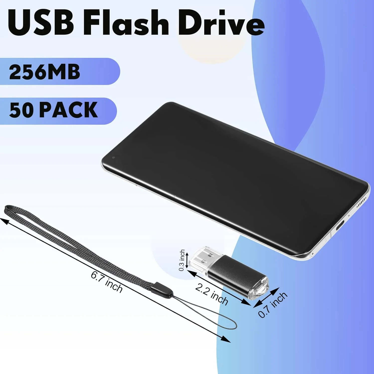 هوتیم بسته 50 عددی فلش مموری USB 2.0، فلش درایو قابل حمل با 50 بند مشکی، پوشش محافظ USB برای ذخیره سازی داده های مدرسه اداری، مشکی (256 مگابایت) هوتیم بسته 50 عددی فلش مموری USB 2.0، فلش درایو قابل حمل با 50 بند مشکی، پوشش محافظ USB برای ذخیره سازی داده های مدرسه اداری، مشکی (256 مگابایت)