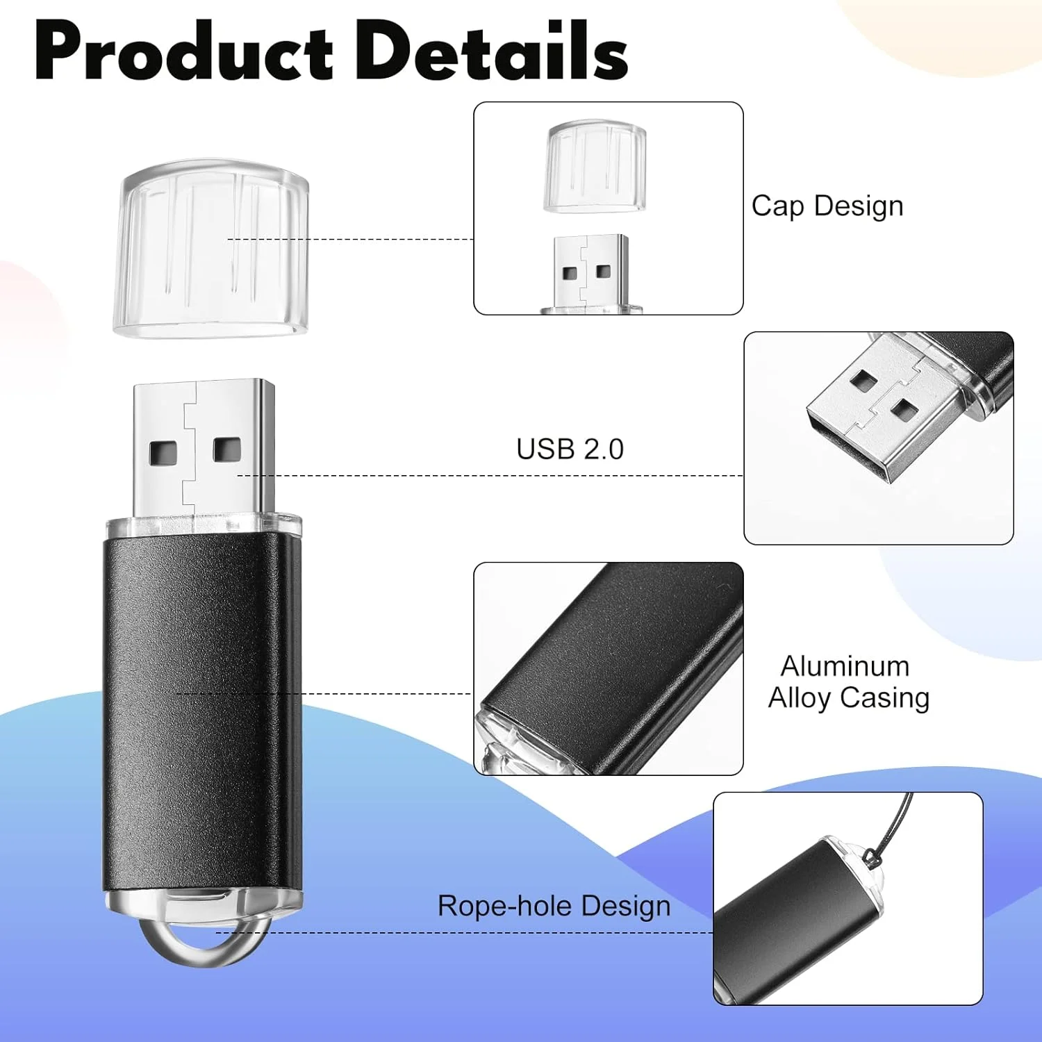 هوتیم بسته 50 عددی فلش مموری USB 2.0، فلش درایو قابل حمل با 50 بند مشکی، پوشش محافظ USB برای ذخیره سازی داده های مدرسه اداری، مشکی (256 مگابایت) هوتیم بسته 50 عددی فلش مموری USB 2.0، فلش درایو قابل حمل با 50 بند مشکی، پوشش محافظ USB برای ذخیره سازی داده های مدرسه اداری، مشکی (256 مگابایت)