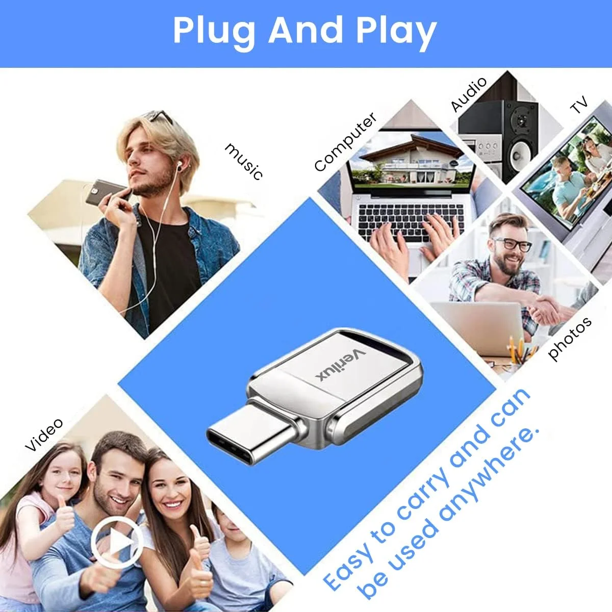 فلش مموری کوچک 64 گیگابایتی HASTHIP® 2 در 1 USB A 3.0 و Type C برای مک بوک، تلفن اندروید، تبلت، لپ تاپ | سرعت خواندن سریع، حافظه خارجی تلفن، محکم و بادوام | فلش درایو فلش مموری کوچک 64 گیگابایتی HASTHIP® 2 در 1 USB A 3.0 و Type C برای مک بوک، تلفن اندروید، تبلت، لپ تاپ | سرعت خواندن سریع، حافظه خارجی تلفن، محکم و بادوام | فلش درایو