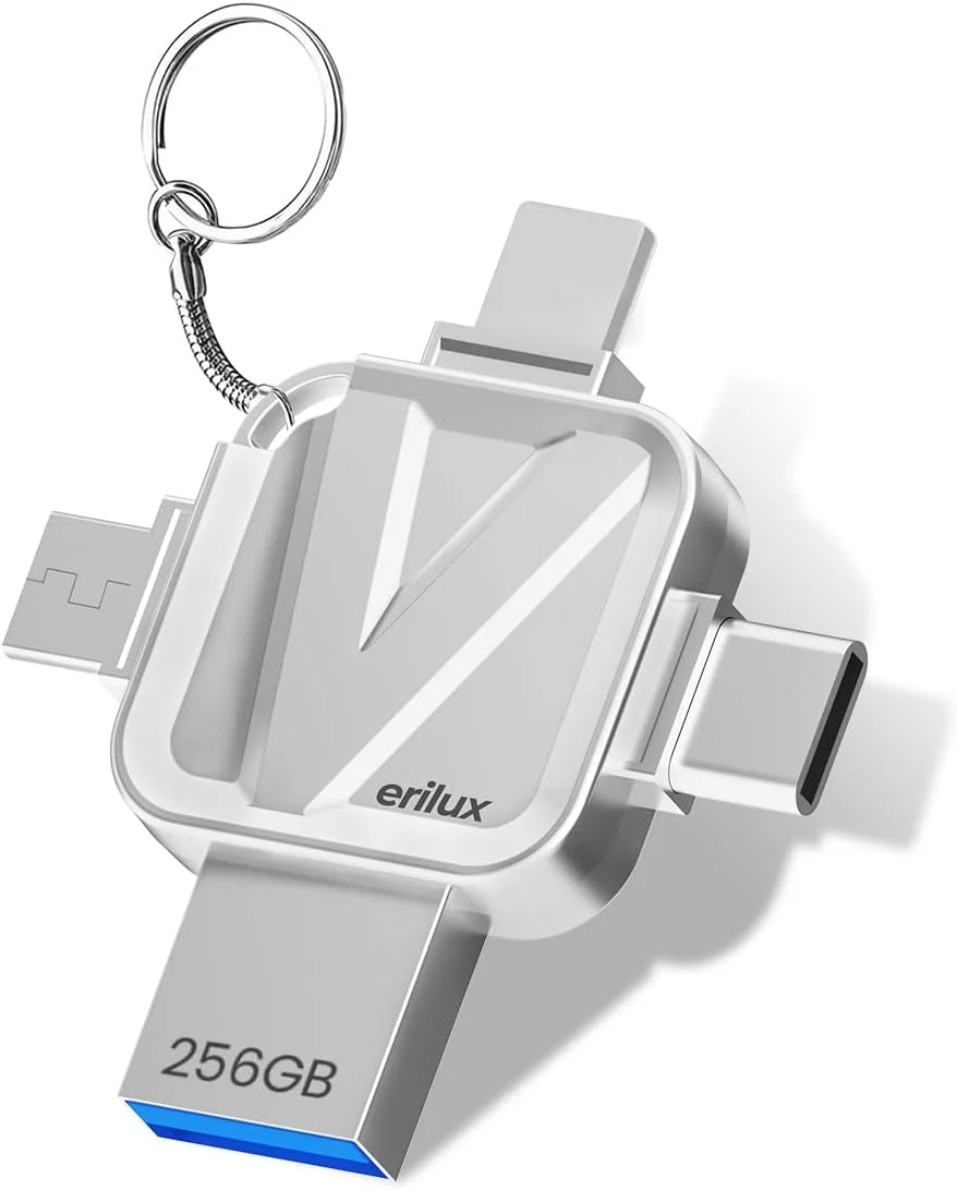 فلش مموری 256 گیگابایتی 4 در 1 HASTHIP، فلش درایو 4 در 1 Type C با L / USB3.0 / Micro / Type-c، حافظه USB با سرعت بالا، حافظه خارجی برای iPhone / iPad / Android / PC فلش مموری 256 گیگابایتی 4 در 1 HASTHIP، فلش درایو 4 در 1 Type C با L / USB3.0 / Micro / Type-c، حافظه USB با سرعت بالا، حافظه خارجی برای iPhone / iPad / Android / PC