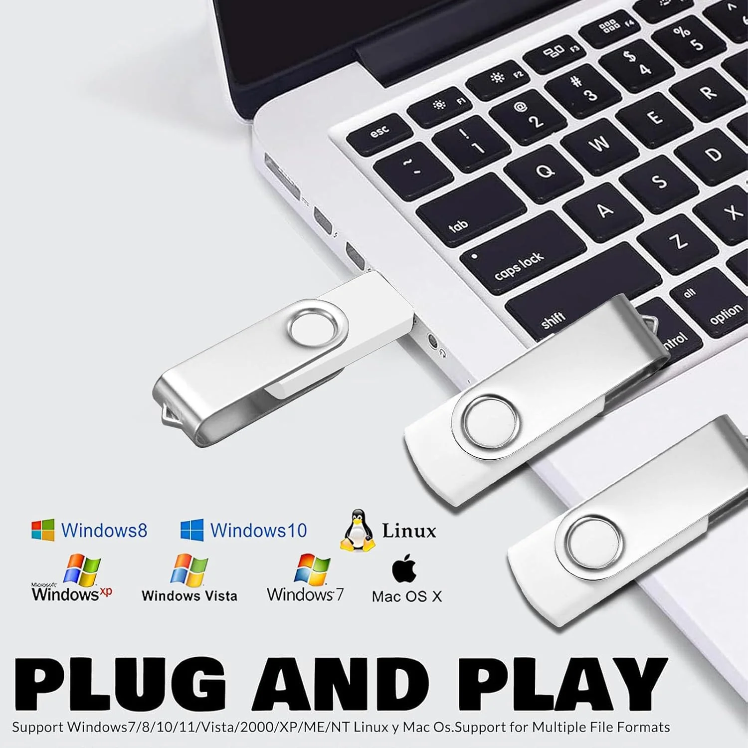 فلش مموری USB با ظرفیت 4 گیگابایت، بسته 20 عددی، فلش درایو USB 2.0، حافظه چرخشی، درایو قلمی برای ذخیره سازی و پشتیبان گیری، رنگ سفید، 20 عدد 4 گیگابایتی فلش مموری USB با ظرفیت 4 گیگابایت، بسته 20 عددی، فلش درایو USB 2.0، حافظه چرخشی، درایو قلمی برای ذخیره سازی و پشتیبان گیری، رنگ سفید، 20 عدد 4 گیگابایتی