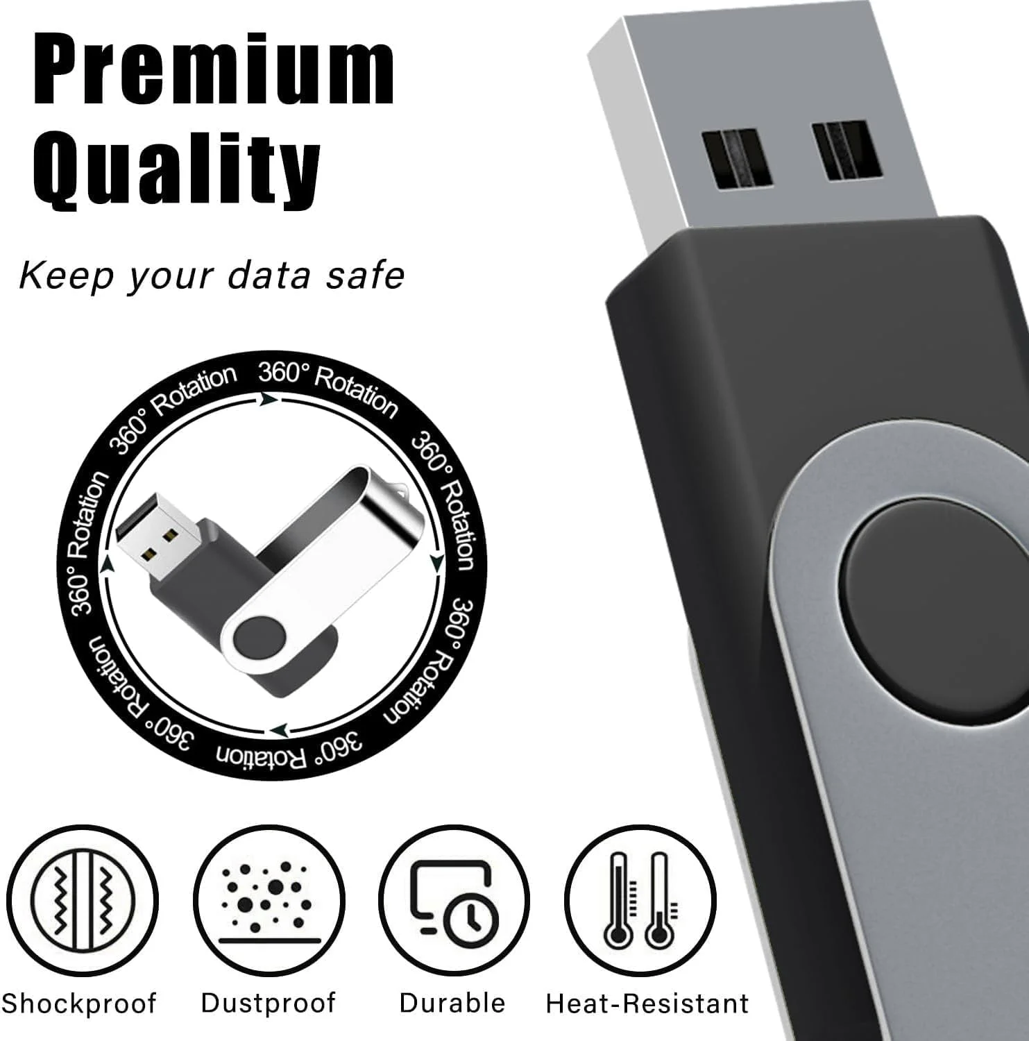 ایستبول فلش مموری 2 گیگابایتی، بسته 5 عددی، USB 2.0، طراحی چرخشی، فلش درایو، حافظه (رنگهای مختلف با بند آویز) ایستبول فلش مموری 2 گیگابایتی، بسته 5 عددی، USB 2.0، طراحی چرخشی، فلش درایو، حافظه (رنگهای مختلف با بند آویز)