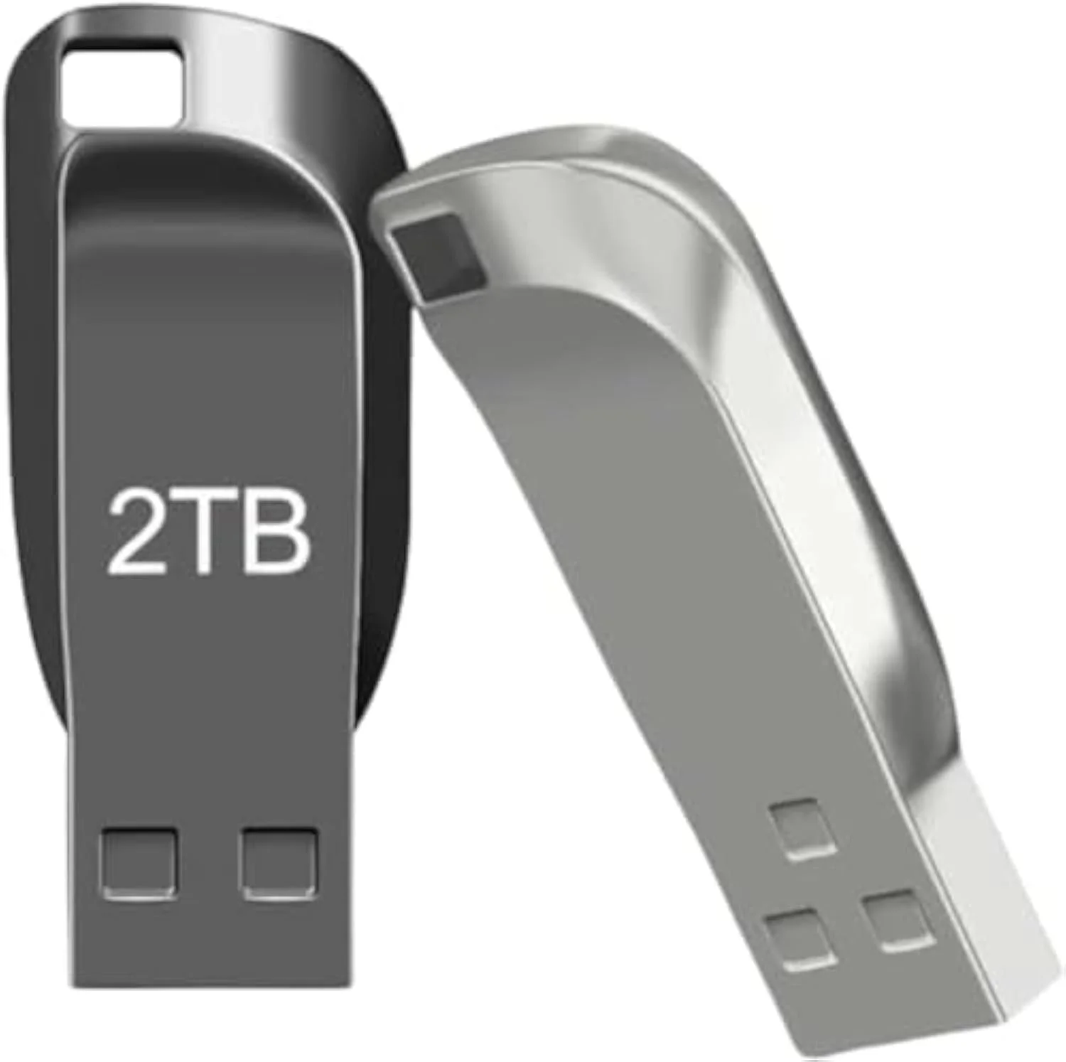 فلش مموری فلزی 2 ترابایتی USB، فلش مموری فلزی پرسرعت، حافظه مینی دیسک ضد آب با سوراخ کلید (مشکی) فلش مموری فلزی 2 ترابایتی USB، فلش مموری فلزی پرسرعت، حافظه مینی دیسک ضد آب با سوراخ کلید (مشکی)