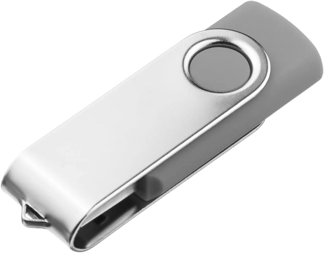 فلش مموری ۱ گیگابایتی EASTBULL، ۱ عدد، فلش درایو USB 2.0 چرخشی، فلش مموری فلزی (خاکستری) فلش مموری ۱ گیگابایتی EASTBULL، ۱ عدد، فلش درایو USB 2.0 چرخشی، فلش مموری فلزی (خاکستری)