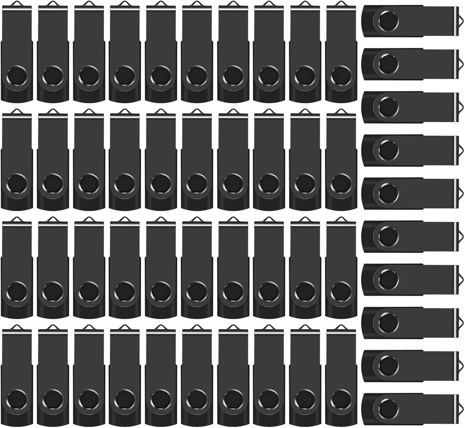 بسته 50 عددی فلش مموری 2 گیگابایتی USB 2.0 چرخشی، حافظه بسته 50 عددی فلش مموری 2 گیگابایتی USB 2.0 چرخشی، حافظه