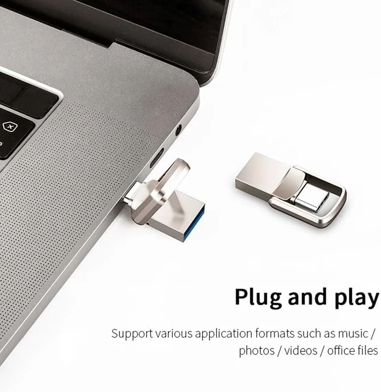 فلش درایو USB دوگانه 2 ترابایتی - USB 3.0 و Type-C ذخیره سازی اطلاعات با سرعت بالا - دستگاه OTG جمع و جور برای تلفن های هوشمند، تبلت ها، کامپیوتر - آلیاژ، نقره ای، سرعت خواندن فوق العاده سریع 120 مگابایت بر ثانیه - Fetch 2TB ultra ./ فلش درایو USB دوگانه 2 ترابایتی - USB 3.0 و Type-C ذخیره سازی اطلاعات با سرعت بالا - دستگاه OTG جمع و جور برای تلفن های هوشمند، تبلت ها، کامپیوتر - آلیاژ، نقره ای، سرعت خواندن فوق العاده سریع 120 مگابایت بر ثانیه - Fetch 2TB ultra ./