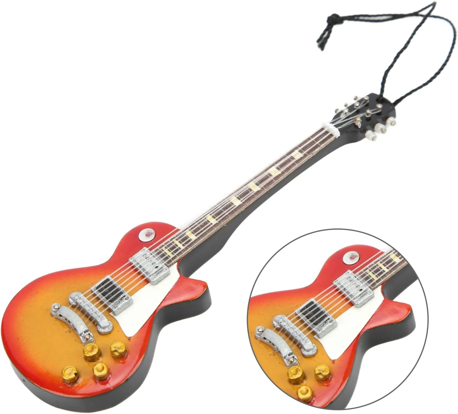 مدل مینیاتوری گیتار، ویترین نفیس مدل آلات موسیقی با جزئیات خوب برای دوستداران موسیقی و دکوراسیون منزل