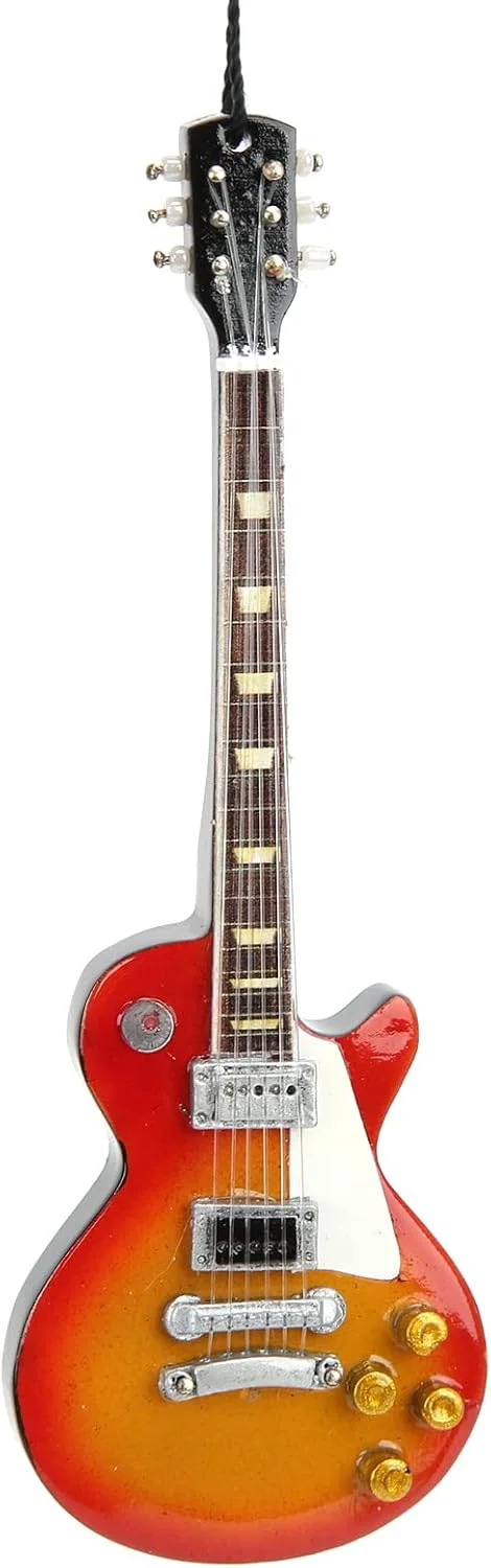 مدل مینیاتوری گیتار، ویترین نفیس مدل آلات موسیقی با جزئیات خوب برای دوستداران موسیقی و دکوراسیون منزل