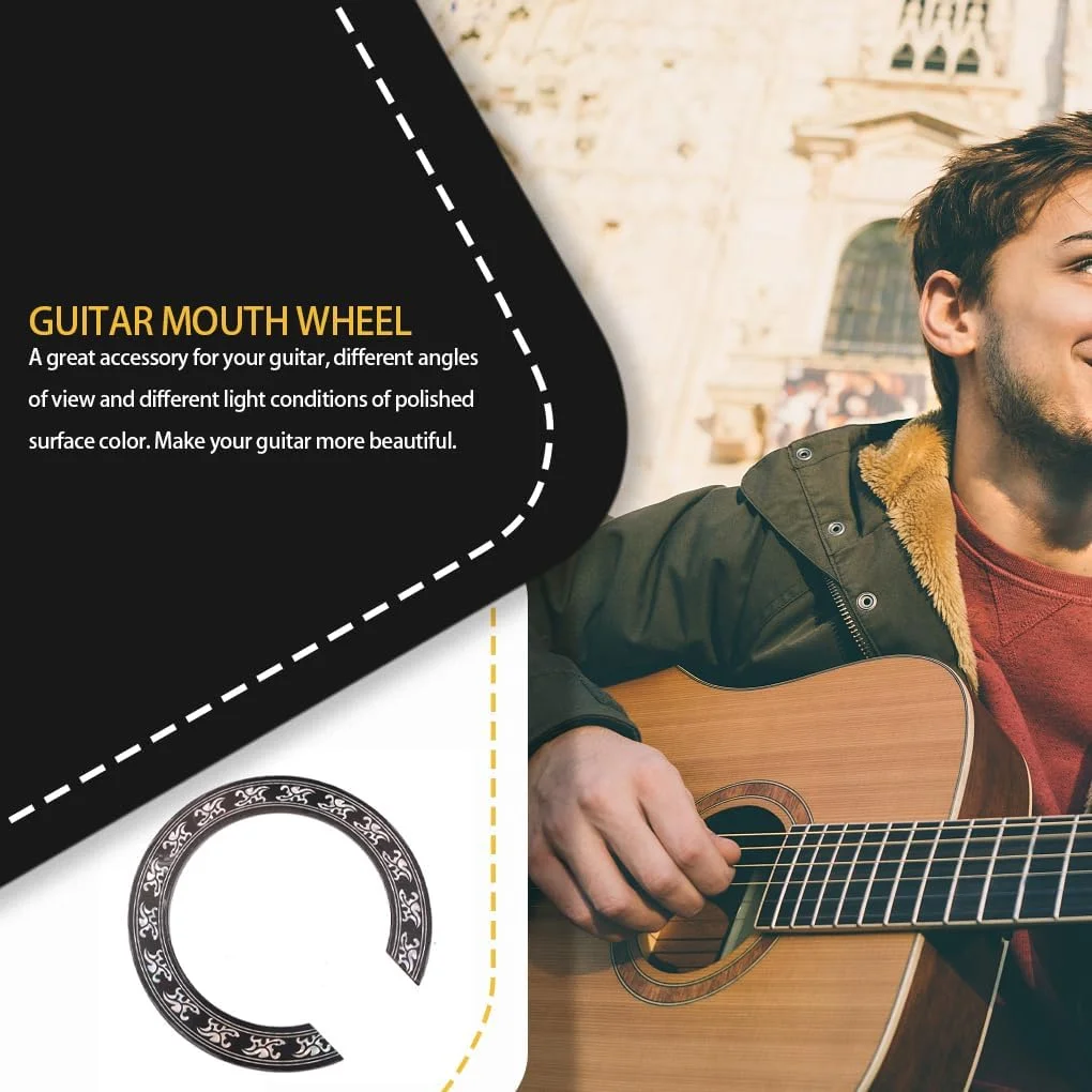 برچسب تزئینی روزت برای سوراخ صدای گیتار، لوازم جانبی، قطعات یدکی سبک وزن، اتصالات موسیقی برچسب تزئینی روزت برای سوراخ صدای گیتار، لوازم جانبی، قطعات یدکی سبک وزن، اتصالات موسیقی