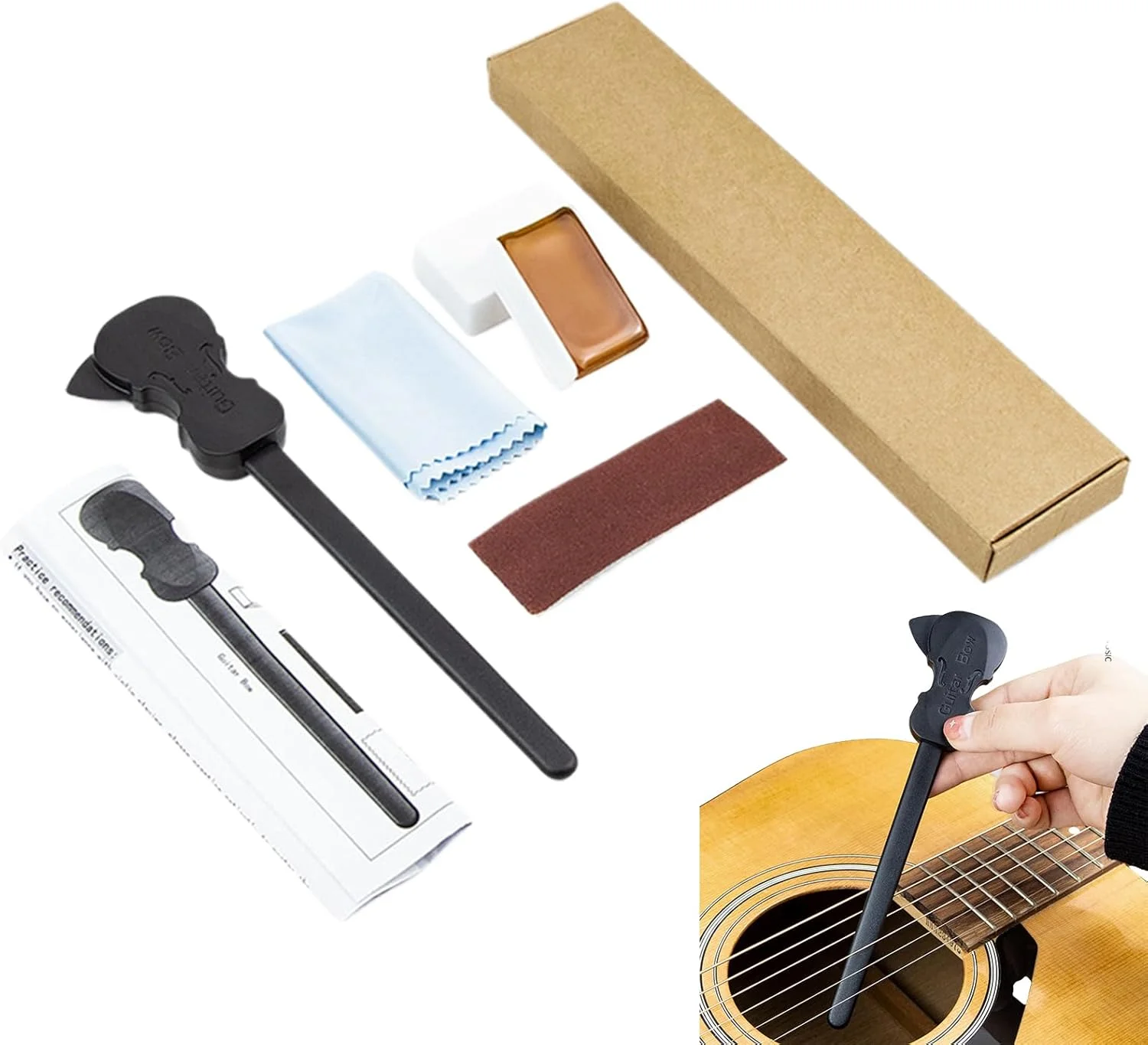 مجموعه آرشه ویولن | ابزار برای تعمیر گیتار | ابزار پیک برای نوازندگان حرفه ای و مبتدی گیتار، دوستداران موسیقی و خانواده ها