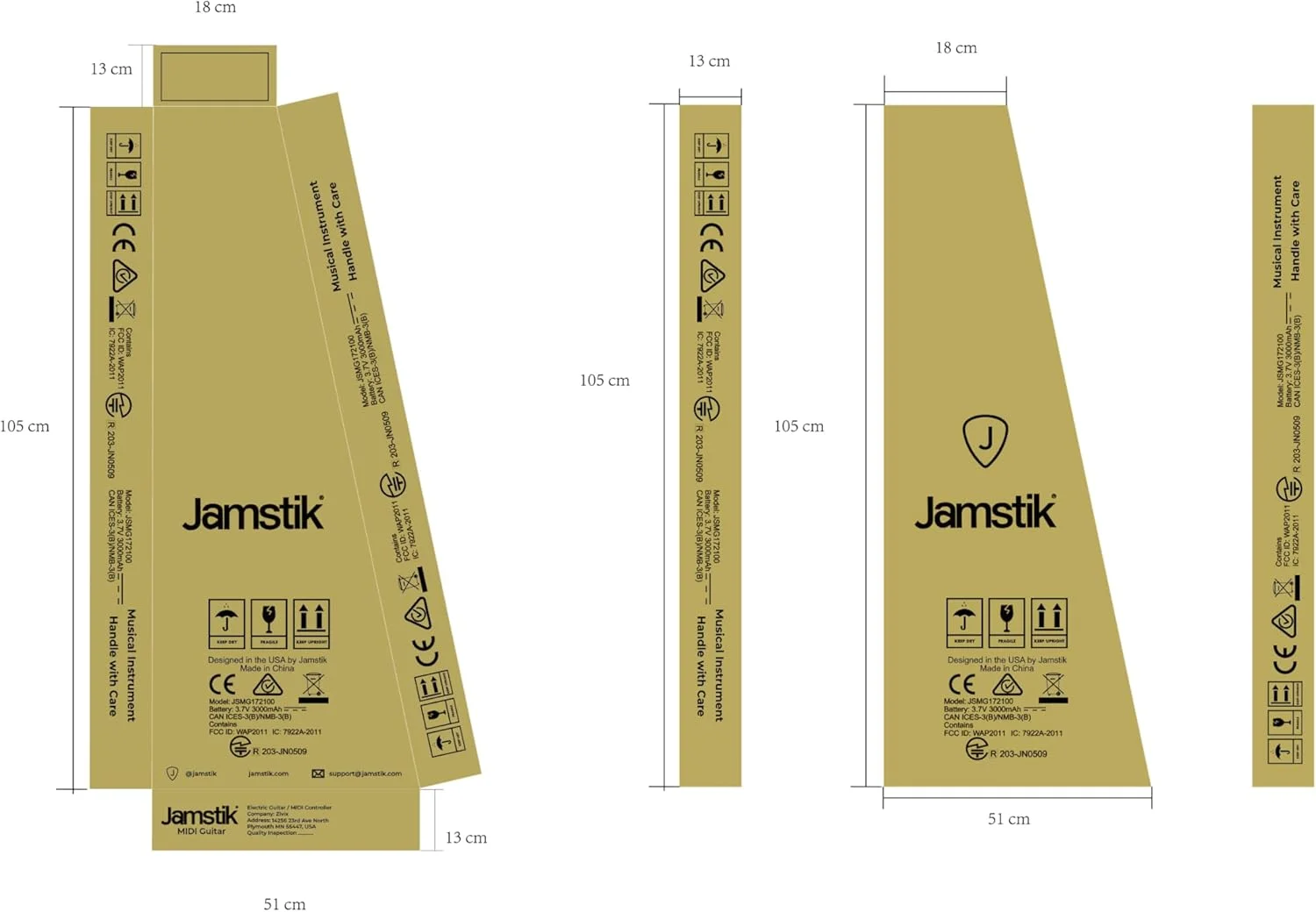 گیتار MIDI استاندارد جمستیک (آبی آسمانی)