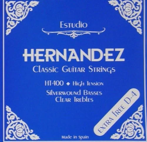 سیم گیتار کلاسیک هرناندز HT400 با کشش بالا + سیم اضافی D4