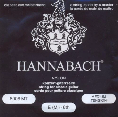 سیم گیتار کلاسیک هاناباخ 8006 مشکی - E6 مدیوم