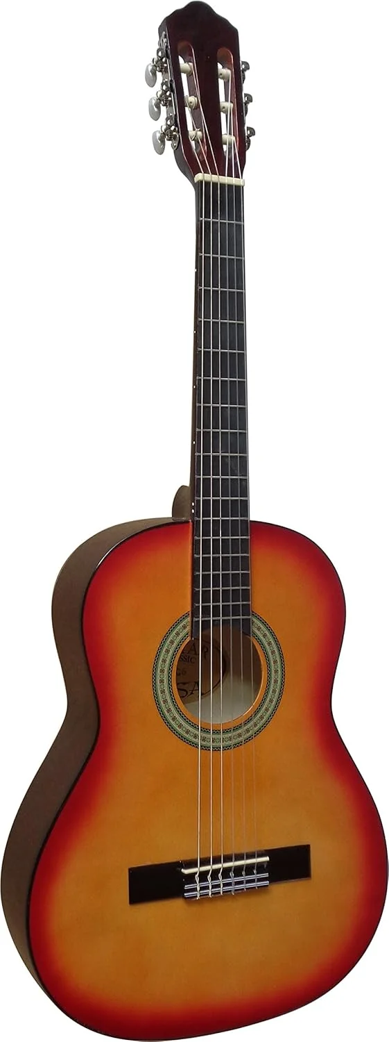 گیتار کلاسیک 4/3 - گیتار کنسرت به همراه مجموعه لوازم جانبی - کلاسیک - سانبرست - صفحه رو از جنس چوب Linden - کیف - بند - سیم - 3 عدد پیک - کوک کننده ET33B - C6 گیتار کلاسیک 4/3 - گیتار کنسرت به همراه مجموعه لوازم جانبی - کلاسیک - سانبرست - صفحه رو از جنس چوب Linden - کیف - بند - سیم - 3 عدد پیک - کوک کننده ET33B - C6