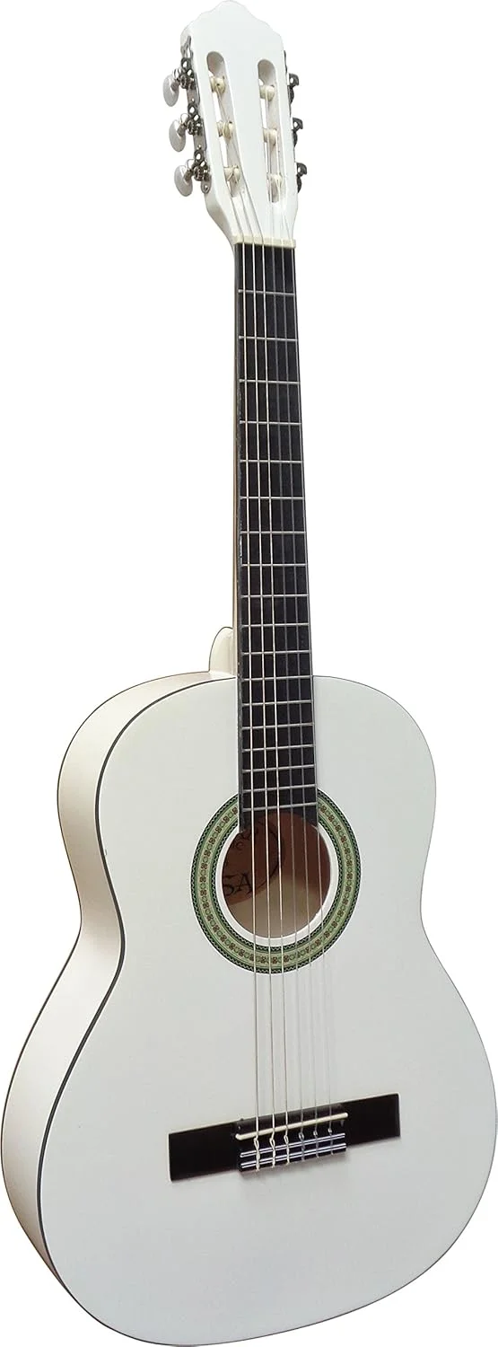 گیتار کلاسیک 3/4 - گیتار کنسرت در مجموعه - کلاسیک - سفید - صفحه رو از جنس چوب لیندن - کیف - بند - سیم - 3 عدد پیک - کوک کننده ET33B - C3 گیتار کلاسیک 3/4 - گیتار کنسرت در مجموعه - کلاسیک - سفید - صفحه رو از جنس چوب لیندن - کیف - بند - سیم - 3 عدد پیک - کوک کننده ET33B - C3