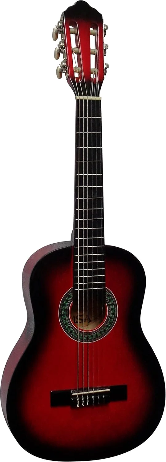 گیتار کلاسیک 1/4 - گیتار کنسرت در مجموعه - گیتار کودک - کلاسیک - قرمز سایه دار - صفحه رو لیندن - کیف - بند - K8 گیتار کلاسیک 1/4 - گیتار کنسرت در مجموعه - گیتار کودک - کلاسیک - قرمز سایه دار - صفحه رو لیندن - کیف - بند - K8