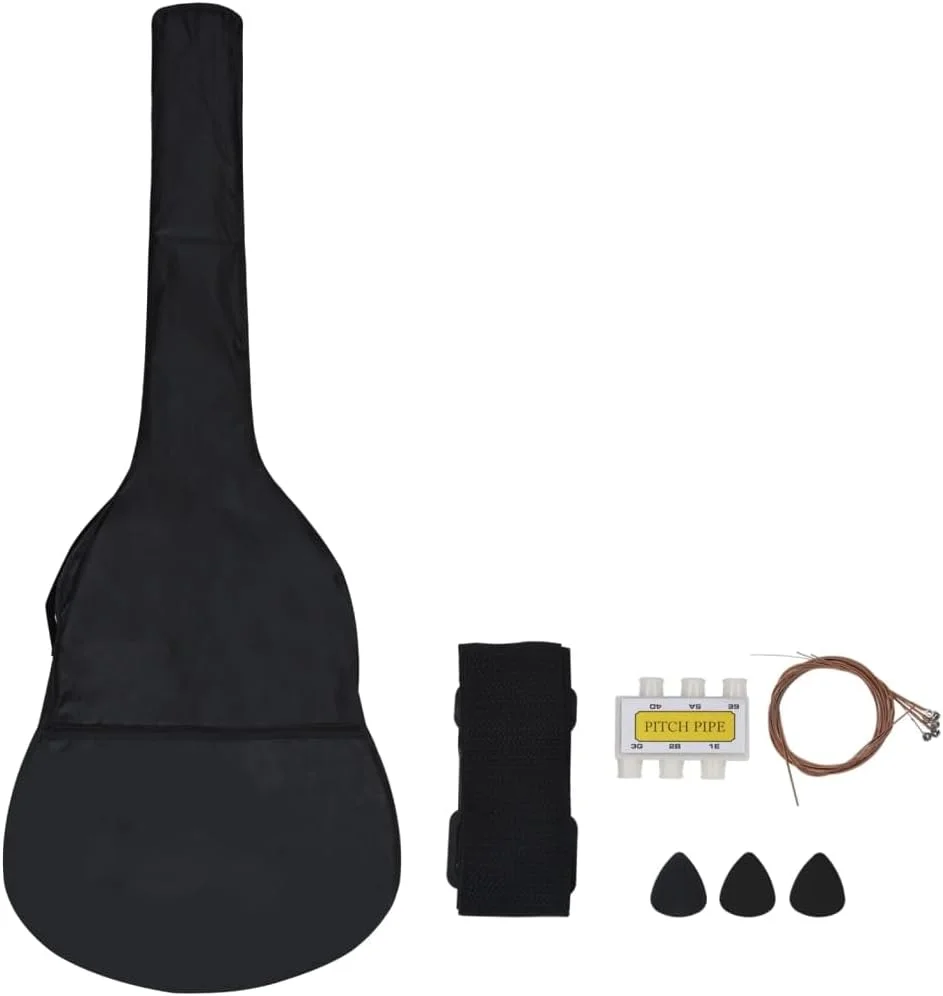 ست گیتار کلاسیک مبتدی مناسب خانه و باغ، آبی، سایز 1/2، 86.4 سانتی متر، انتخاب مبلمان، 8 تکه ست گیتار کلاسیک مبتدی مناسب خانه و باغ، آبی، سایز 1/2، 86.4 سانتی متر، انتخاب مبلمان، 8 تکه