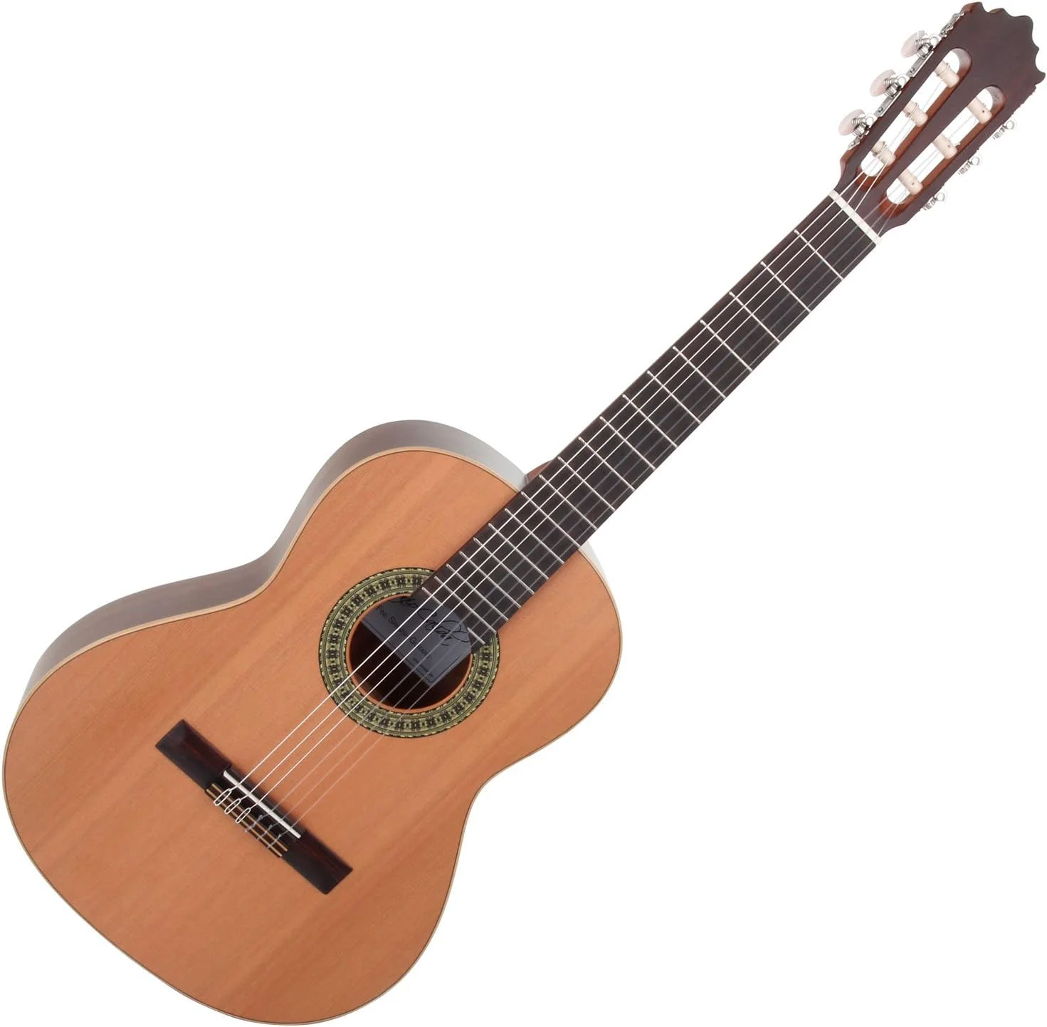 ست گیتار کلاسیک 3/4 مدل GC201S به همراه مجموعه لوازم جانبی 5 تکه (صفحه رویی سدر یکپارچه، دسته ماهون، طول دسته 581 میلی متر، شامل کیف، کتاب آموزش، سیم، پیک، دیاپازون) رنگ طبیعی