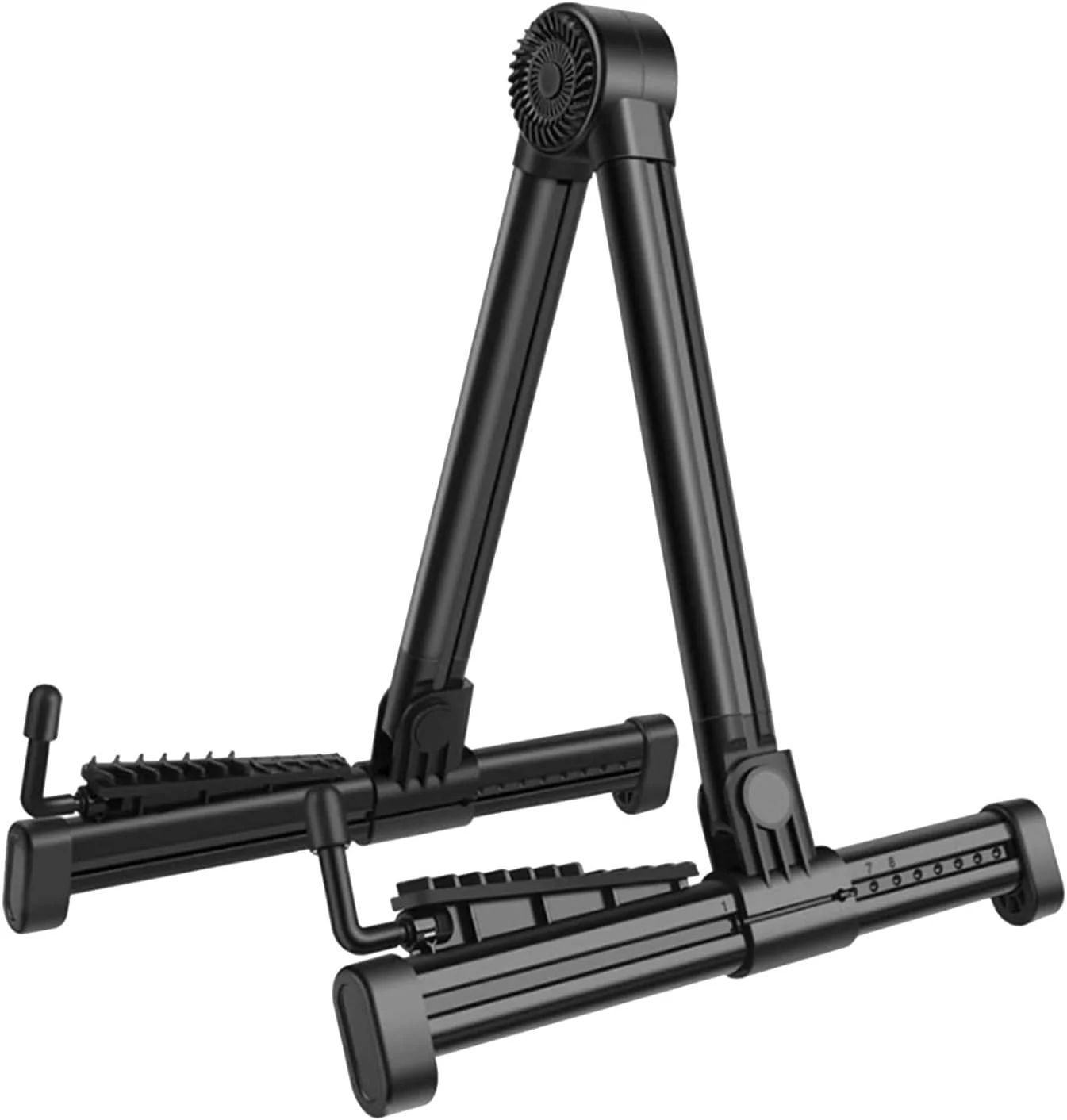 پایه گیتار آکوستیک جنریک، نگهدارنده تاشو الکتریک، پایه باس سایز کوچک، پدهای لاستیکی ضد لغزش، نگهدارنده زمینی گیتار فولک برای استفاده در تمرین استودیو