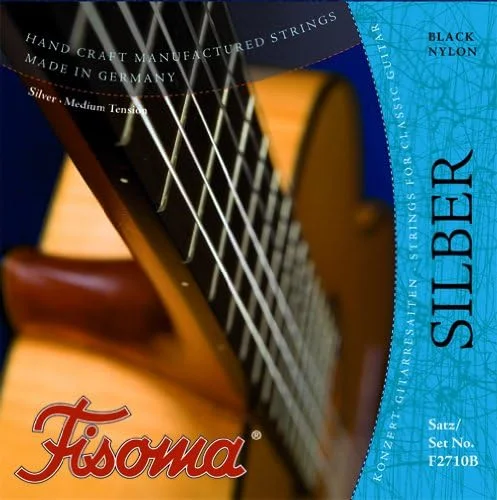سیم های نایلونی مشکی نقره ای FISOMA برای گیتار کنسرت سیم های نایلونی مشکی نقره ای FISOMA برای گیتار کنسرت
