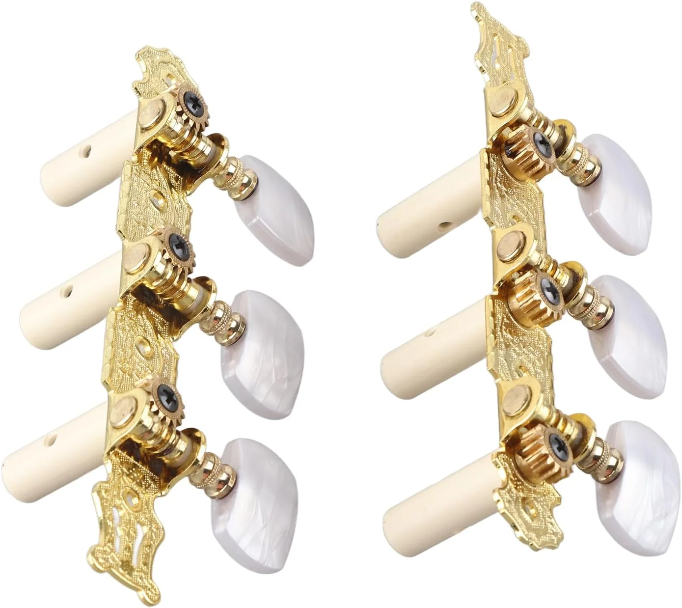 کوک گیتار کلاسیک، نسبت تبدیل 1:15، نصب آسان، دکمه های مرواریدی سفید، بادوام و ضد زنگ، جایگزینی عالی برای عملکرد کوک پایدار