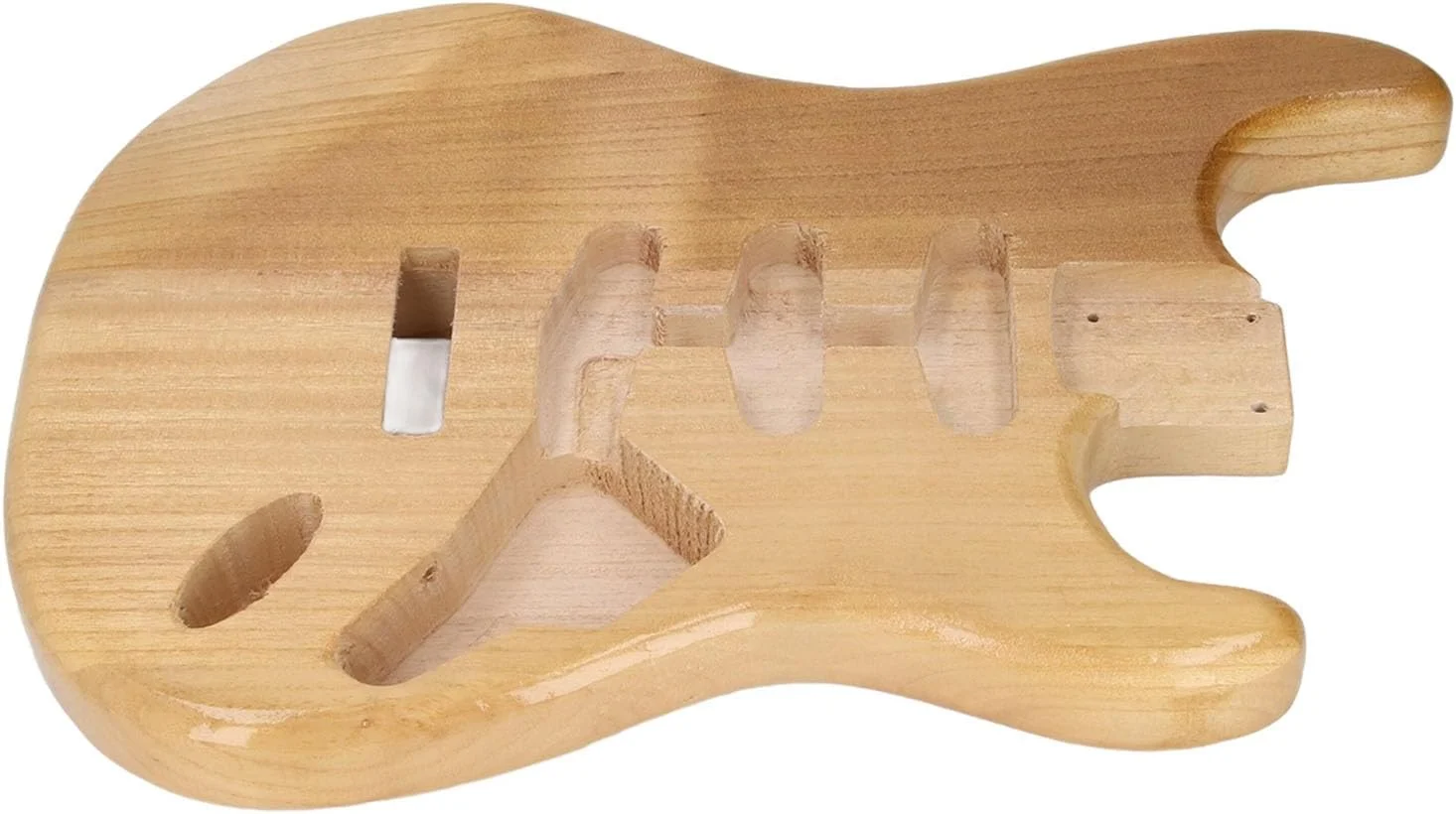 بدنه گیتار الکتریک پرداخت نشده از جنس چوب گردو - ساخت عالی، طراحی قابل تنظیم، صدای آکوستیک غنی - ایده آل برای علاقه مندان به DIY که به دنبال کیفیت صدای منحصر به فرد هستند