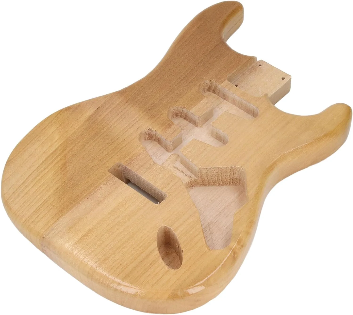 بدنه گیتار الکتریک پرداخت نشده از جنس چوب گردو - ساخت عالی، طراحی قابل تنظیم، صدای آکوستیک غنی - ایده آل برای علاقه مندان به DIY که به دنبال کیفیت صدای منحصر به فرد هستند