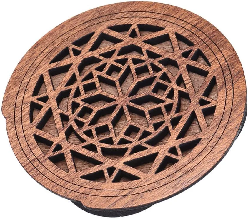 پوشش دهانه صدا برای گیتار، کاهش فیدبک، نصب آسان، طراحی چوب ماهون، محافظت و زیباسازی گیتارهای آکوستیک EQ