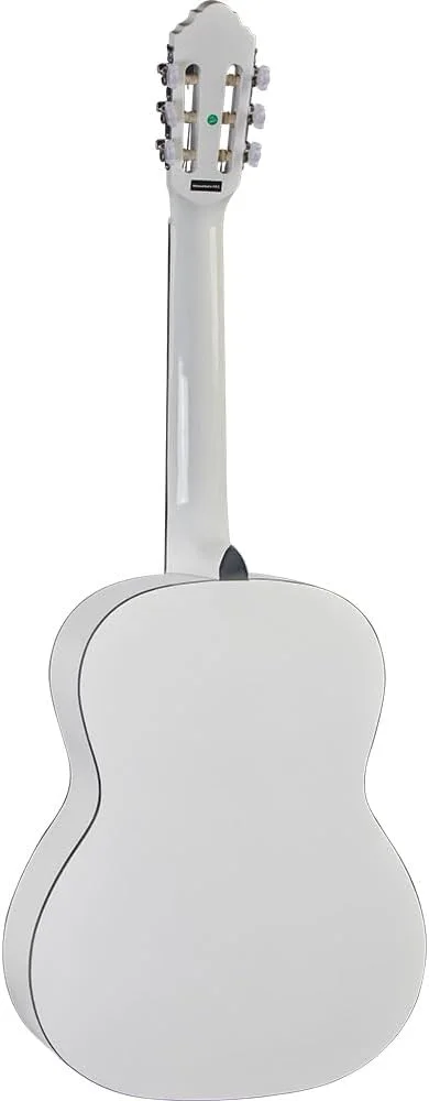 گیتارهای EKO - CS-10 سفید، گیتار کلاسیک سری Studio 4/4، صفحه رو از جنس چوب لیندن، کناره ها و پشت از جنس لیندن ورقه ای، دسته و صفحه انگشت گذاری از جنس توس، به همراه کیف، رنگ سفید