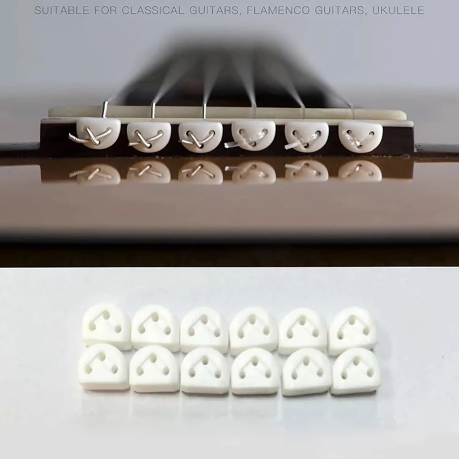 ۶ عدد گره سفت کننده سیم گیتار کنسرت، گره مثلثی و لوازم جانبی ساز موسیقی یوکللی