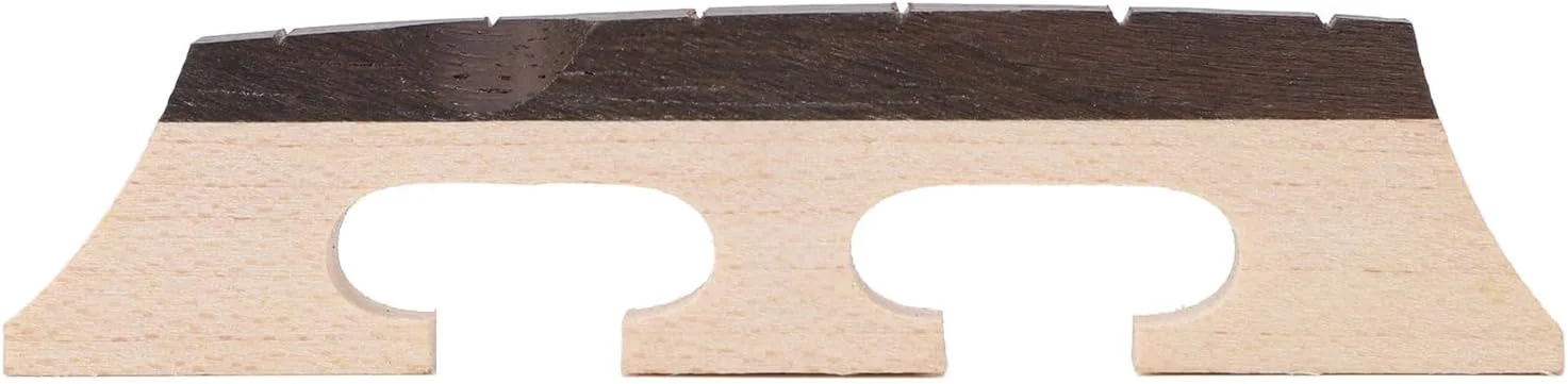 پل بانجو 6 سیمه افرا ابنوس، پل بانجو با کیفیت عالی با ساختار سه پایه، کیفیت صدا را بهبود می بخشد، نصب آسان، پل بانجو 6 سیمه برای بانجو