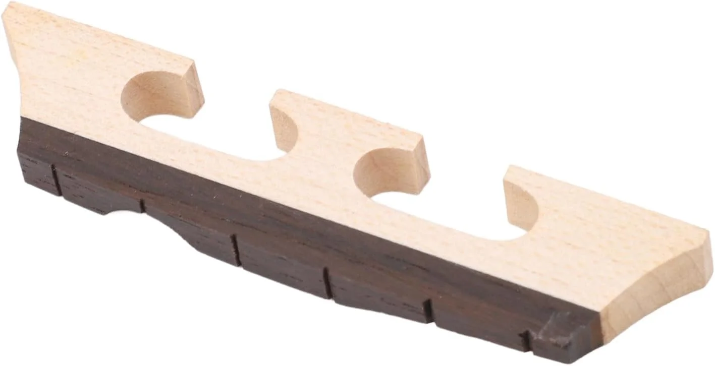 پل بانجو 6 سیمه افرا ابنوس، پل بانجو با کیفیت عالی با ساختار سه پایه، کیفیت صدا را بهبود می بخشد، نصب آسان، پل بانجو 6 سیمه برای بانجو