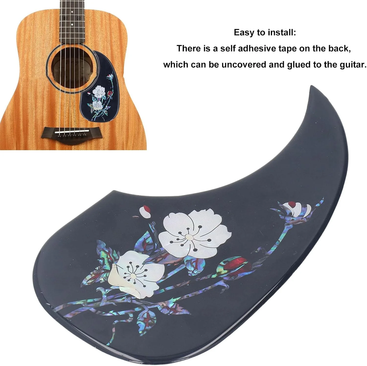 صفحه محافظ گیتار آکوستیک Walfront PVC ضد خش، صفحه محافظ تزئینی خود چسب، محافظ حرفه ای