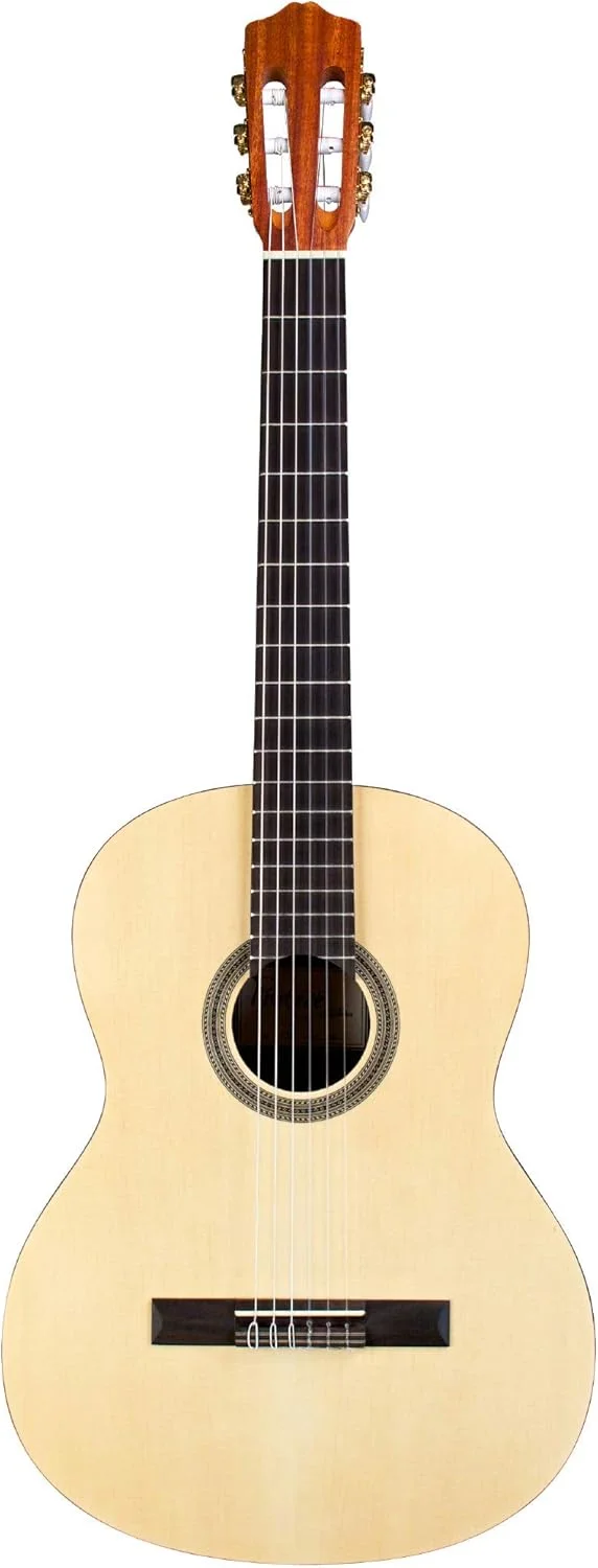 پروتژه کوردوبا C1M 4/4 گیتار نایلونی عالی برای هنرجویان است و برای کلاس یا خانه مناسب است. راحت و آسان برای نواختن، این یک گیتار عالی با قیمت مقرون به صرفه است. هر پروتژه C1M دارای صفحه رویی صنوبر، پشت و کناره های ماهون، پروفایل گردن باریک و راحت، روزت موزاییکی سنتی و روکش پلی اورتان مات است. مانند تمام سازهای کوردوبا، مدل های C1M نیز مجهز به میله خرک قابل تنظیم برای پایداری مادام العمر گردن هستند.