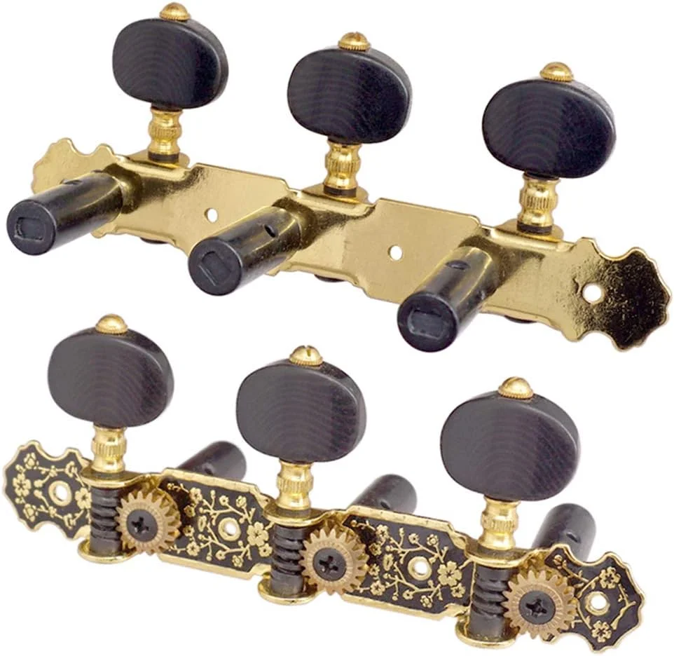 یک جفت کوک گیتار کلاسیک، گوشی گیتار، کوک سیم، 18 سر پلاستیکی آکوستیک، آلیاژ روی، دنده مسی، جایگزینی ساده و دقیق