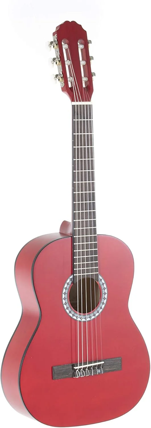 GEWA Konzertgitarre, Gitarre Basic, Korpus Linde, Griffbrett Pakkaholz, verchromte Mechaniken, 1/2 rot