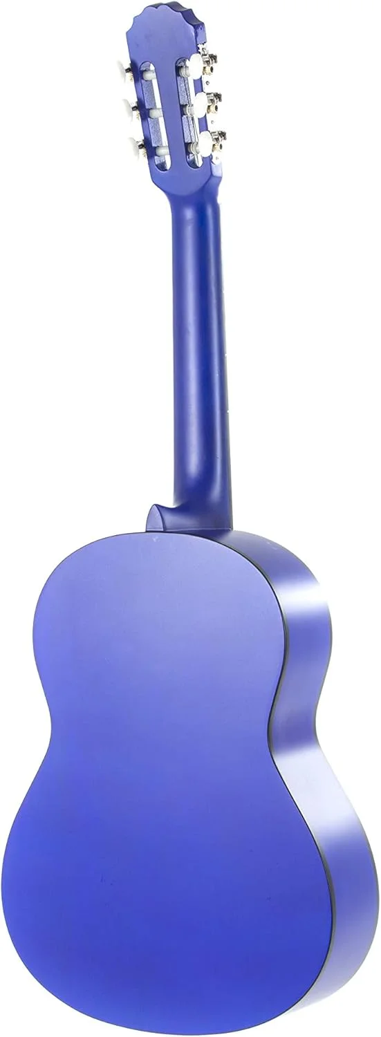 گیتار کلاسیک GEWA، گیتار Basic، بدنه از چوب لیندن، صفحه انگشتی از چوب Pakka، گوشی های کوک کروم اندود، 3/4 آبی
