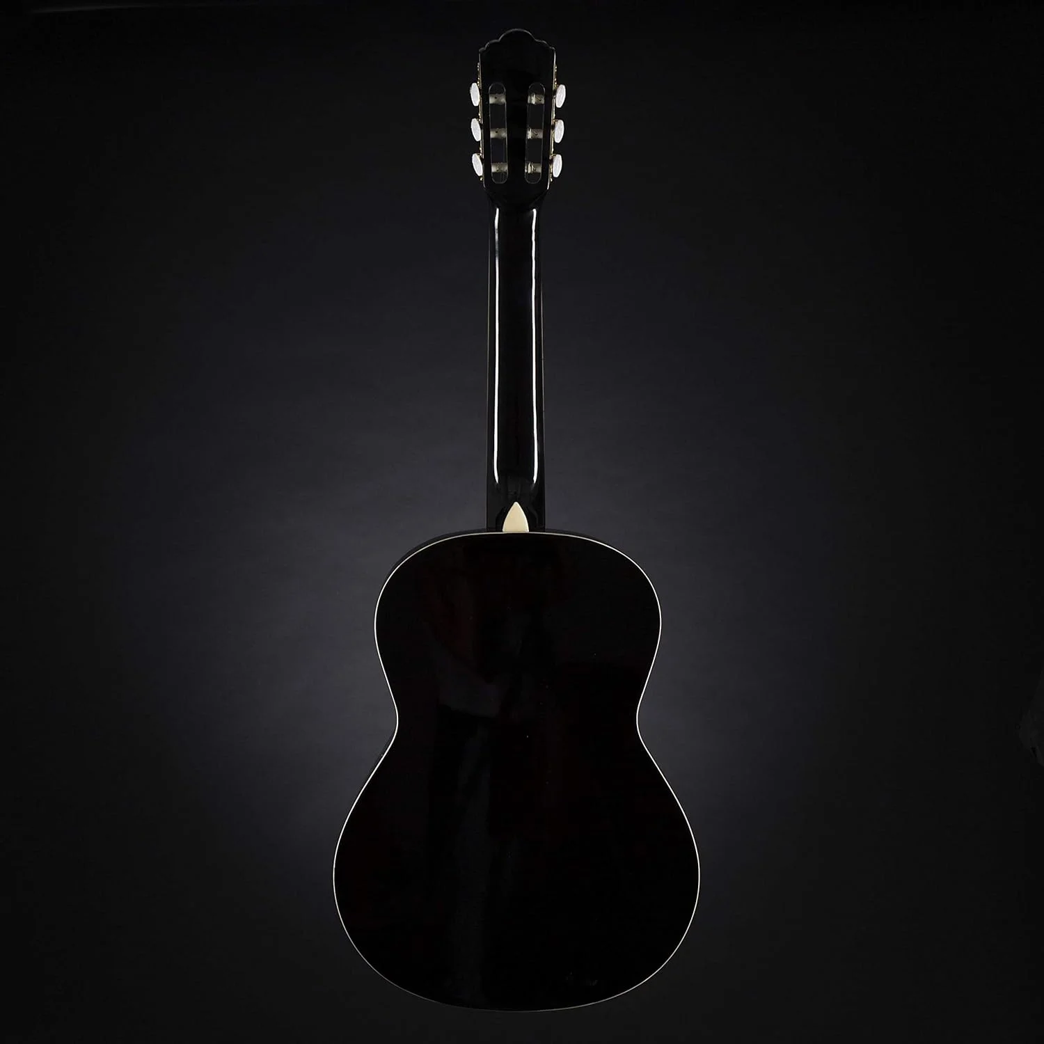 گیتار کلاسیک 4/4 آلمریا CG-390، مشکی، پرداخت براق، صفحه رویی از چوب لیندن یکپارچه، دسته از چوب سخت منتخب، صفحه انگشت‌گذاری کامپوزیت، 19 فرت، طول دسته 650 میلی‌متر، سخت‌افزار کروم