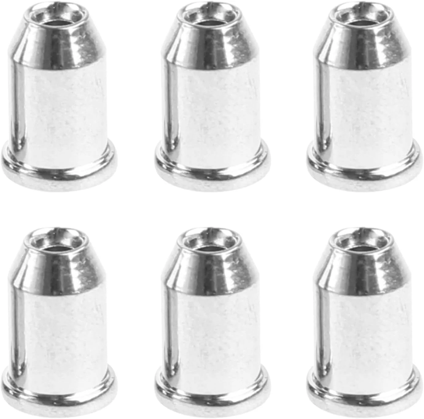 مجموعه 6 عددی بوشینگ های نصب سیم گیتار کرومی، مناسب برای سیم گیتار، مجموعه آکوستیک