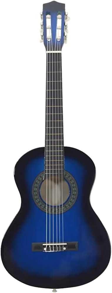 ست گیتار کلاسیک vidaXL، ۸ تکه، مناسب نوازندگان مبتدی و آماتور، گیتار کلاسیک، گیتار کنسرت، ساز زهی، آلت موسیقی، آبی، سایز 1/2، 34 اینچ ست گیتار کلاسیک vidaXL، ۸ تکه، مناسب نوازندگان مبتدی و آماتور، گیتار کلاسیک، گیتار کنسرت، ساز زهی، آلت موسیقی، آبی، سایز 1/2، 34 اینچ