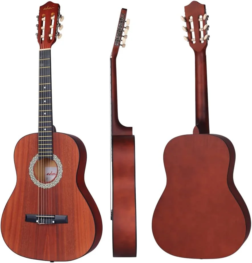 گیتار کلاسیک بچه گانه ADM 3/4، ست گیتار آکوستیک کنسرت 36 اینچی برای بزرگسالان و دانشجویان، گیتار با سیم های نایلونی با ظاهر خاص گیتار کلاسیک بچه گانه ADM 3/4، ست گیتار آکوستیک کنسرت 36 اینچی برای بزرگسالان و دانشجویان، گیتار با سیم های نایلونی با ظاهر خاص